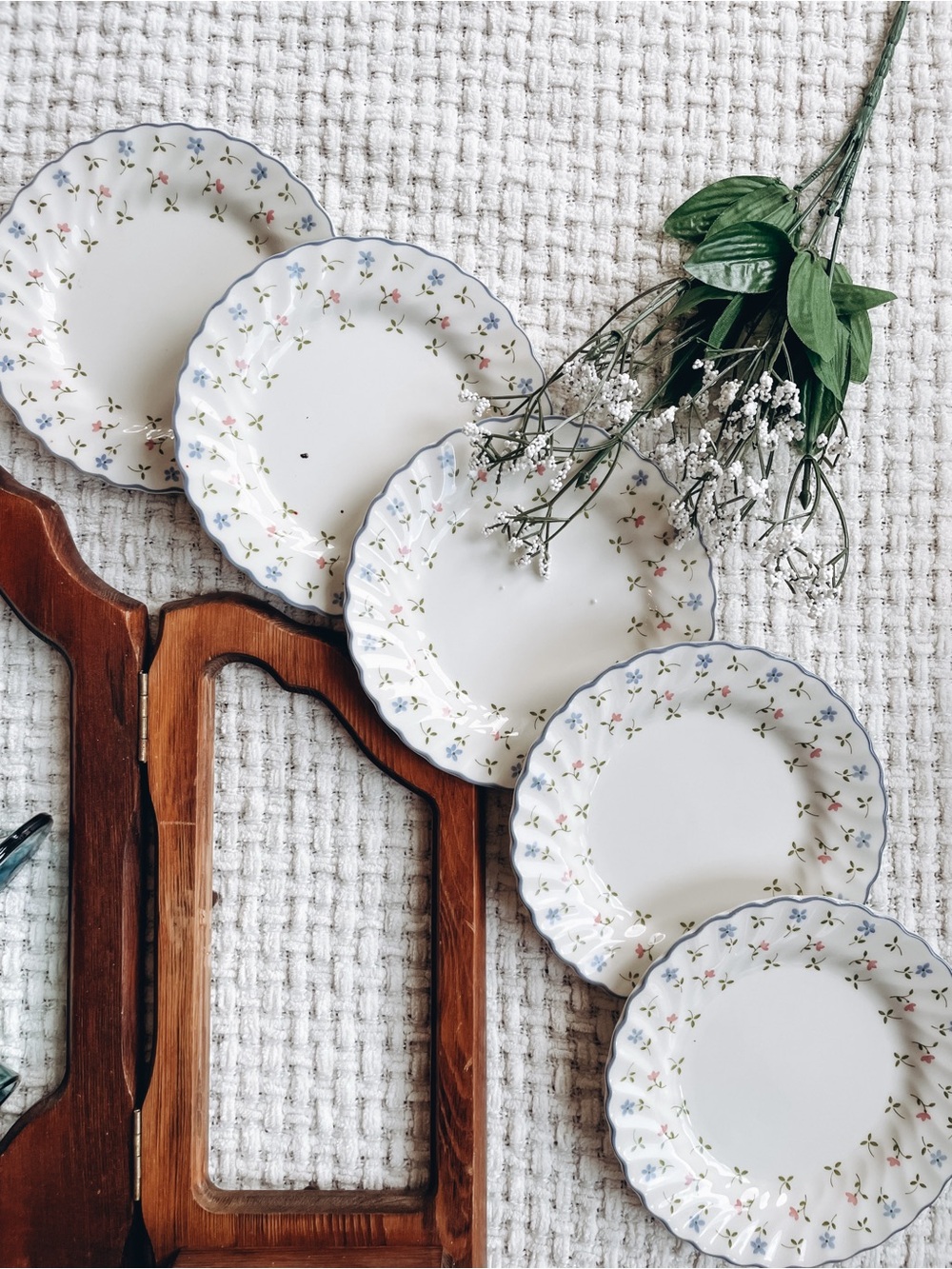 Vintage Johnson Brothers Small Floral Plates-Melody Design